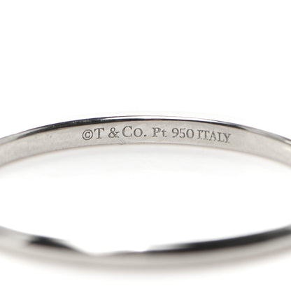 Tiffany Platinum V Band Ring 56 7.5 4 of 4