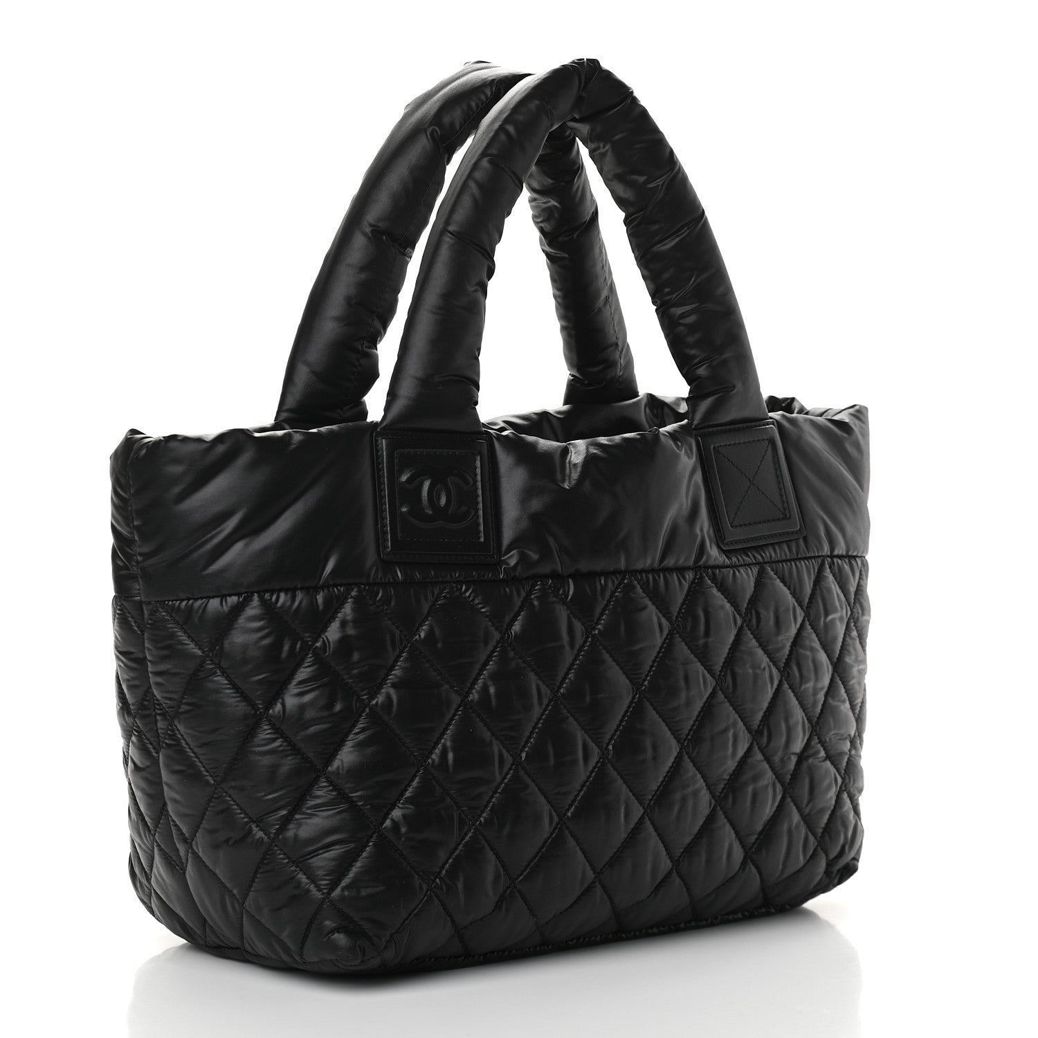 Chanel Nylon Quilted Small Coco Cocoon Tote Black 2 of 7