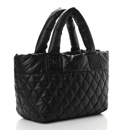 Chanel Nylon Quilted Small Coco Cocoon Tote Black 2 of 7