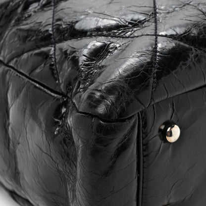 Chanel Glazed Calfskin Quilted Tweed Portobello Tote Black Red 11 of 16