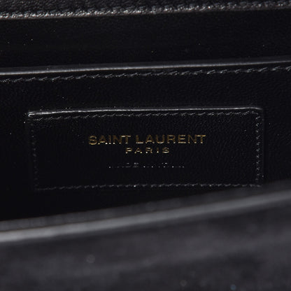 Saint Laurent Suede Small Classic Monogram Kate Tassel Satchel Black 6 of 8