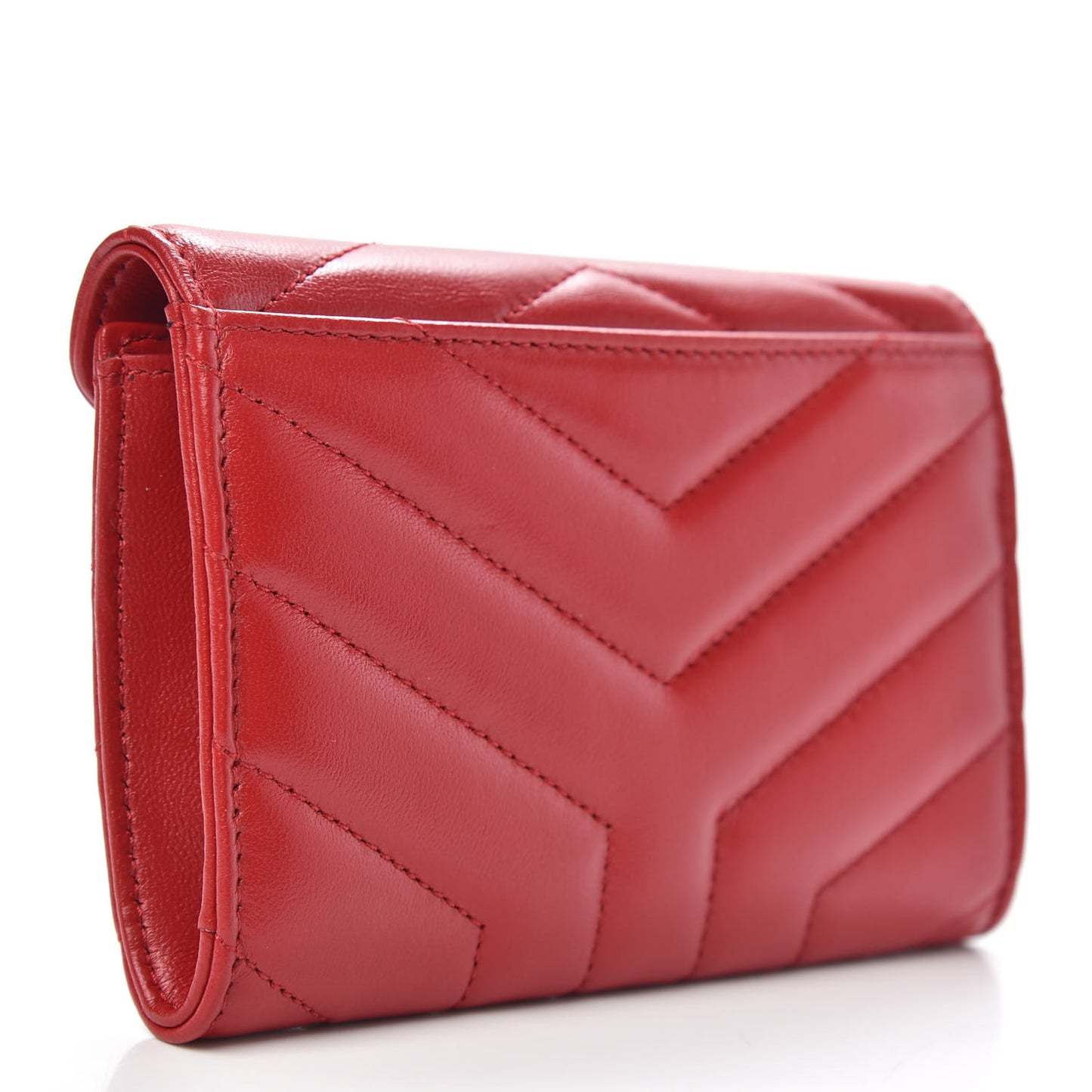 Calfskin Y Quilted Monogram Small Loulou Envelope Wallet