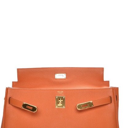 Hermes Togo Kelly Retourne 35 Orange 27 of 34