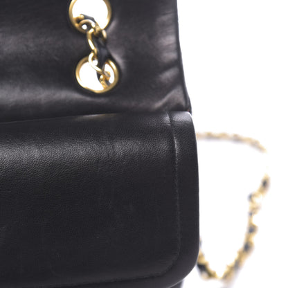 Chanel Lambskin Quilted Medium Double Flap Black 13 of 14