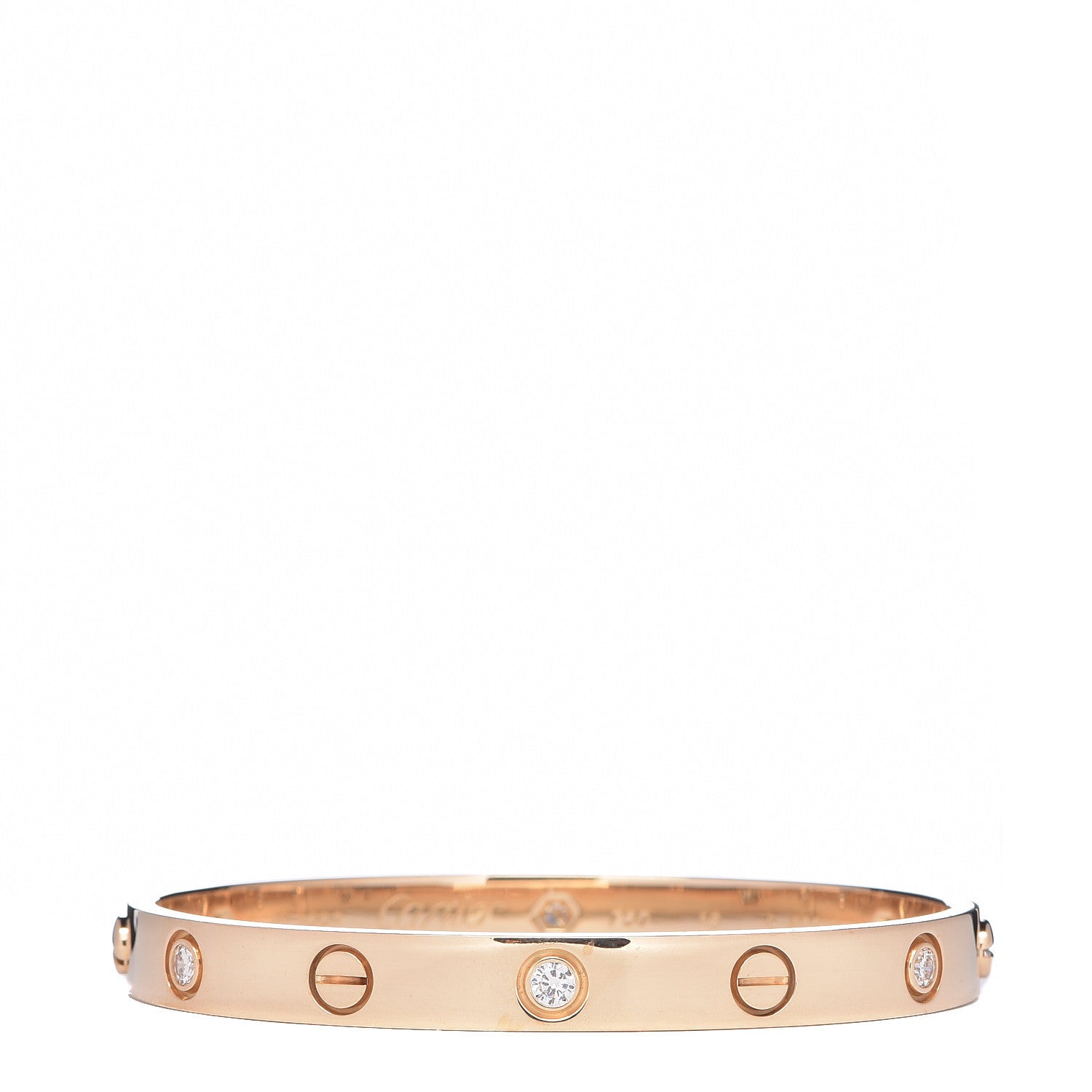 Cartier 18K Yellow Gold 6 Diamond LOVE Bracelet 16 1 of 7