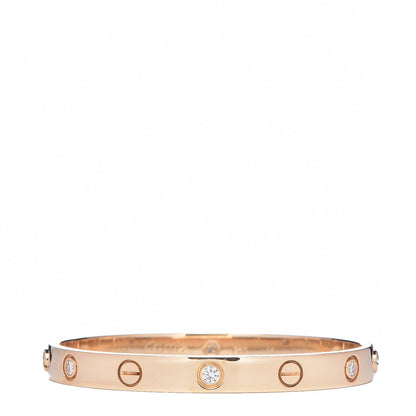 Cartier 18K Yellow Gold 6 Diamond LOVE Bracelet 16 1 of 7