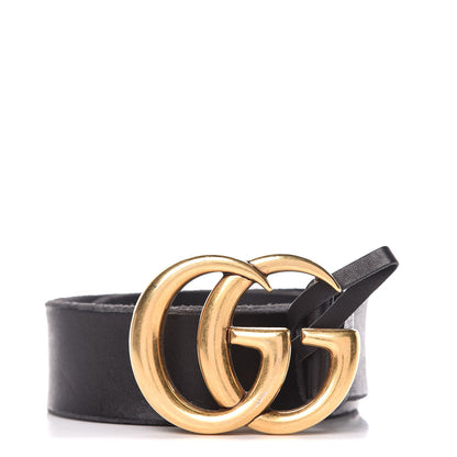 Gucci Faded Calfskin Double G 40mm Belt 75 30 Black 1 of 7