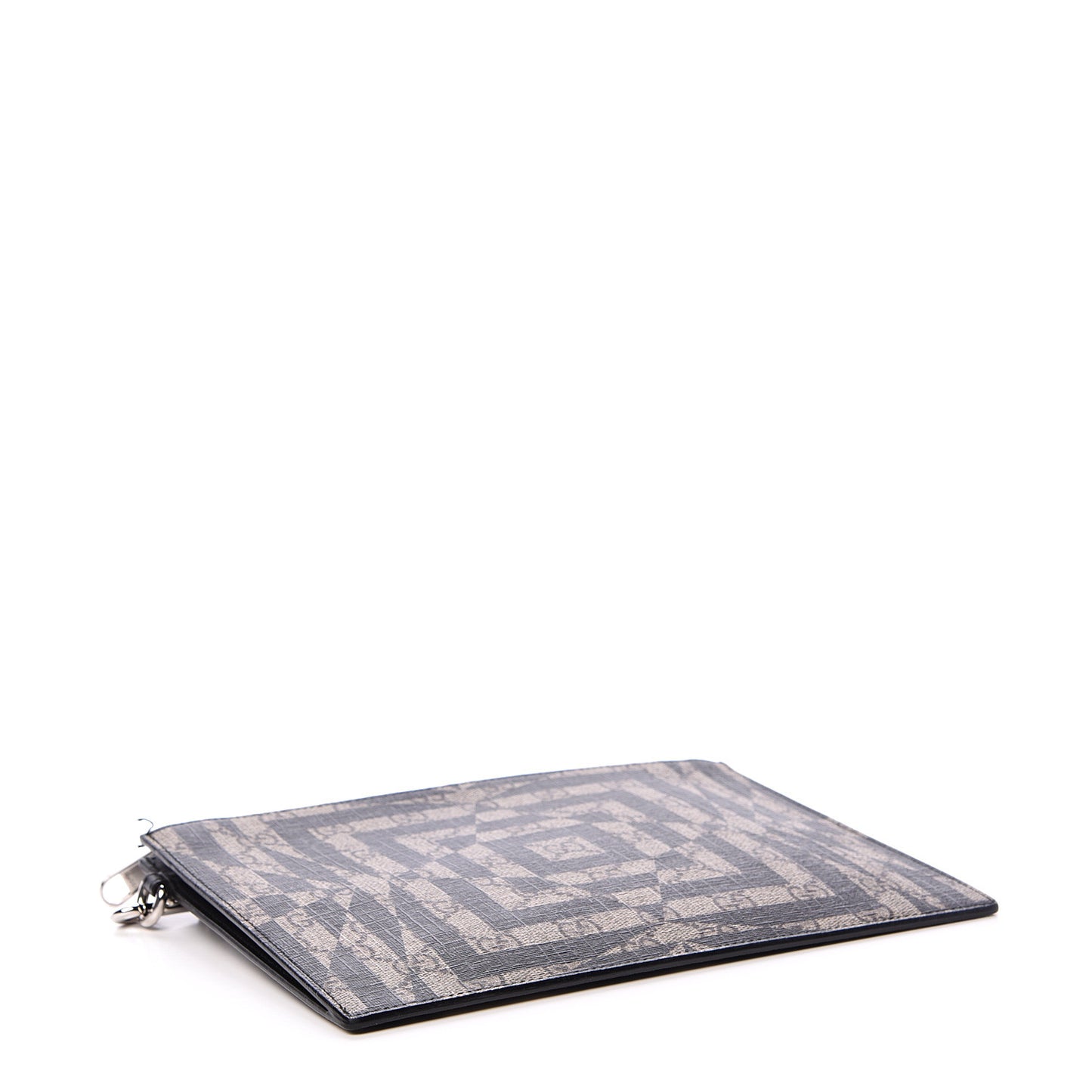 GG Supreme Monogram Caleido Wristlet Black