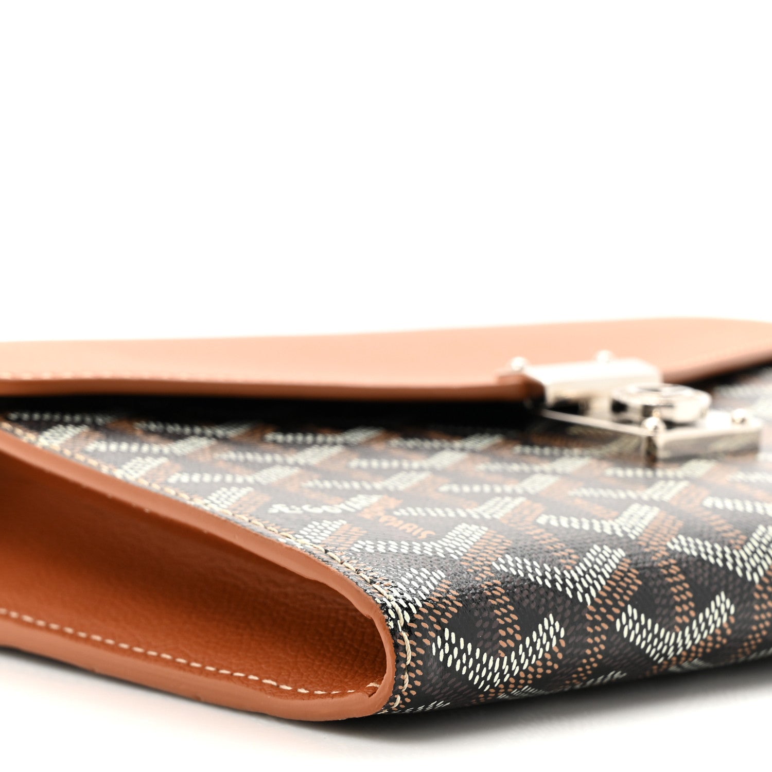 Goyard Goyardine Calfskin Chypre Wallet Pouch Black Gold 9 of 12