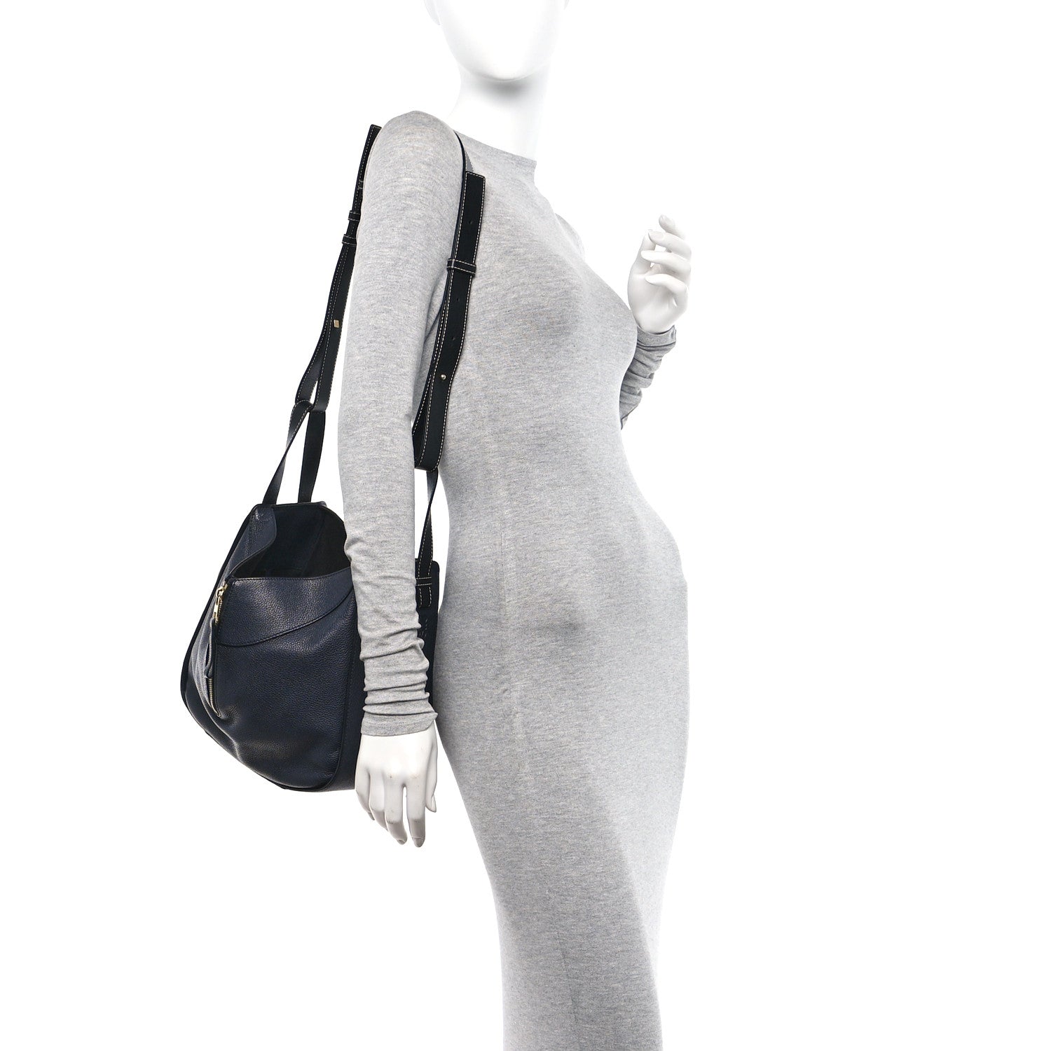 Loewe Calfskin Small Hammock Shoulder Bag Midnight Blue Black 2 of 10