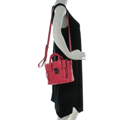 3.1 Phillip Lim 3.1 Textured Calfskin Mini Pashli Satchel Raspberry 2 of 8