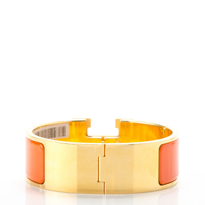 Hermes Enamel Wide Clic Clac H Bracelet PM Orange 3 of 5