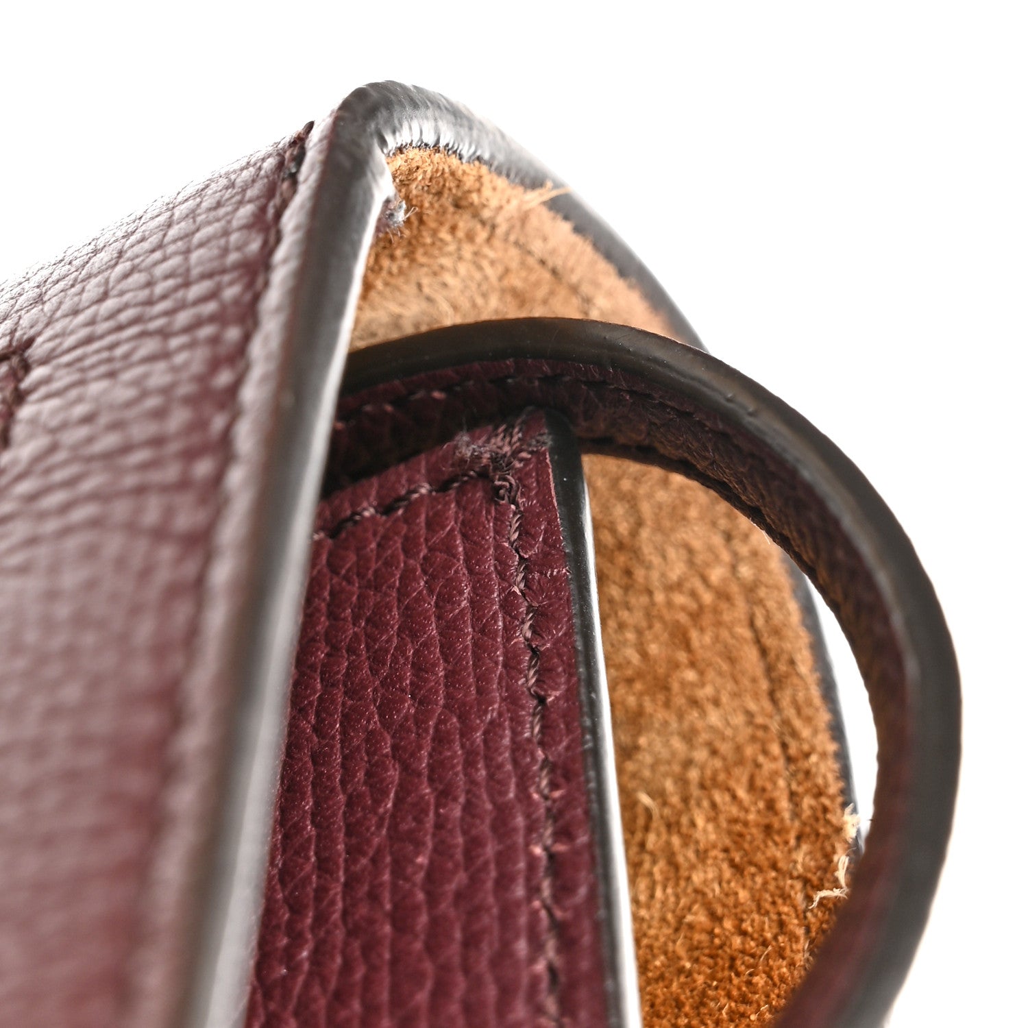 Burberry Derby Calfskin House Check Small Macken Crossbody Bag Mahogany Red 16 of 16