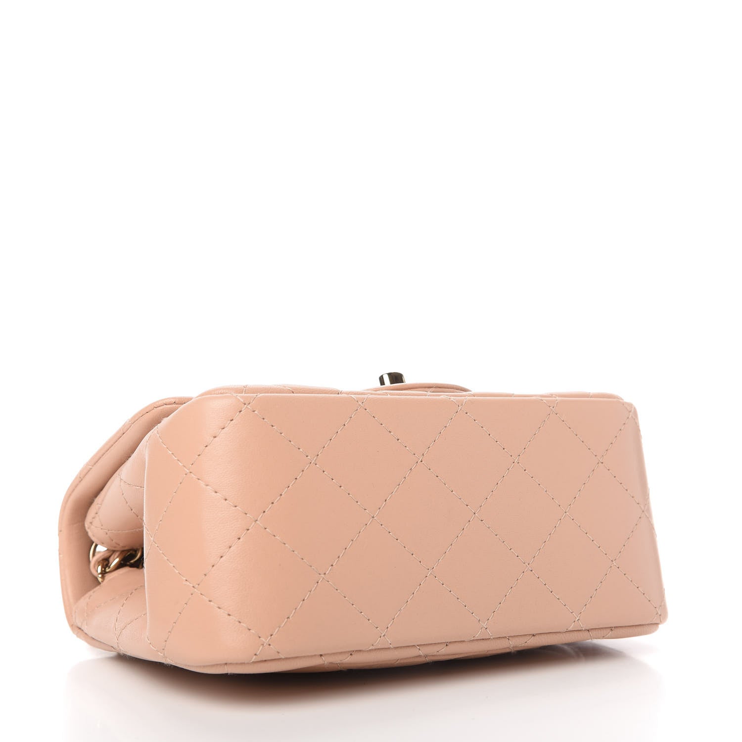 Chanel Lambskin Quilted Mini Square Flap Beige 4 of 11