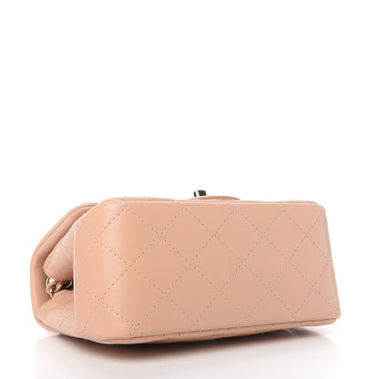 Chanel Lambskin Quilted Mini Square Flap Beige 4 of 11