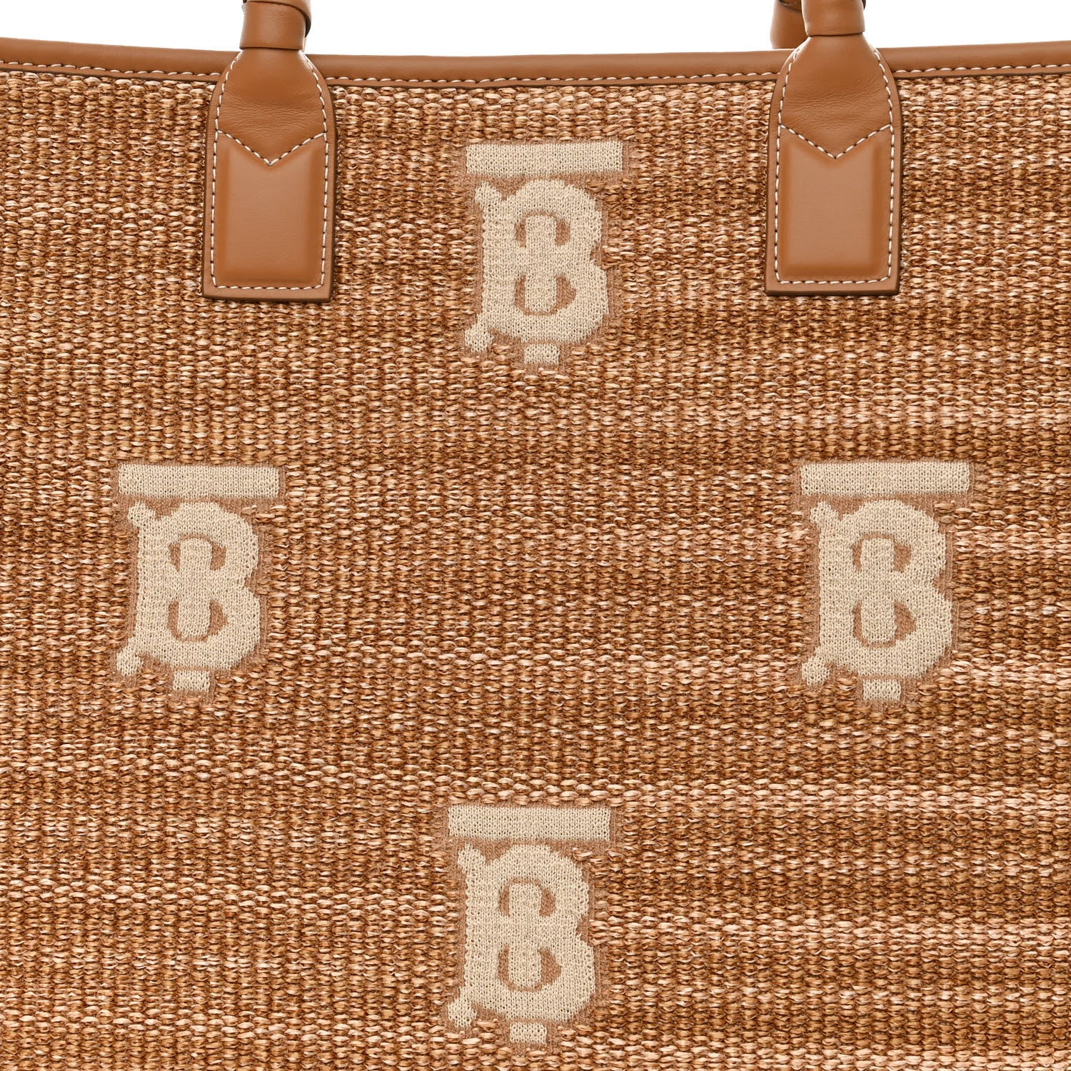 Burberry Raffia Calfskin Large Freya Tote Natural 8 of 10