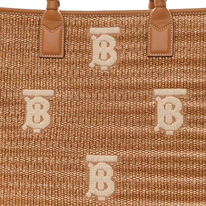 Burberry Raffia Calfskin Large Freya Tote Natural 8 of 10