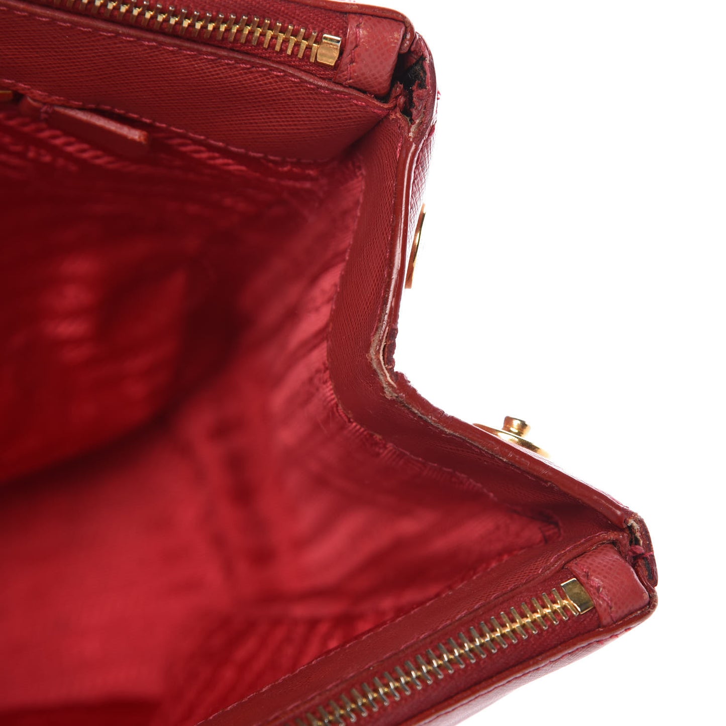 Saffiano Lux Large Galleria Double Zip Tote Fuoco