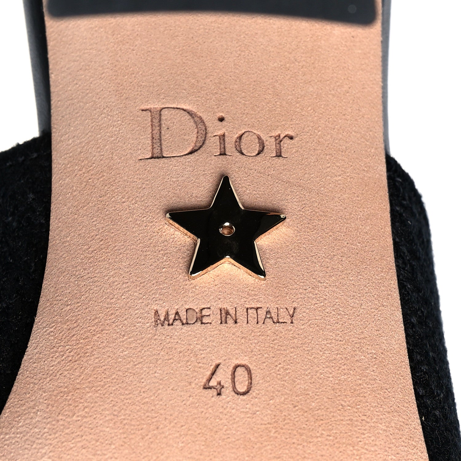 Christian Dior Cotton Embroidered Dway 85mm Slide Sandals 40 Black 7 of 8