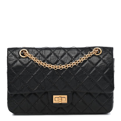 Chanel Aged Calfskin Quilted 2.55 Reissue 225 Flap Black 1 of 8