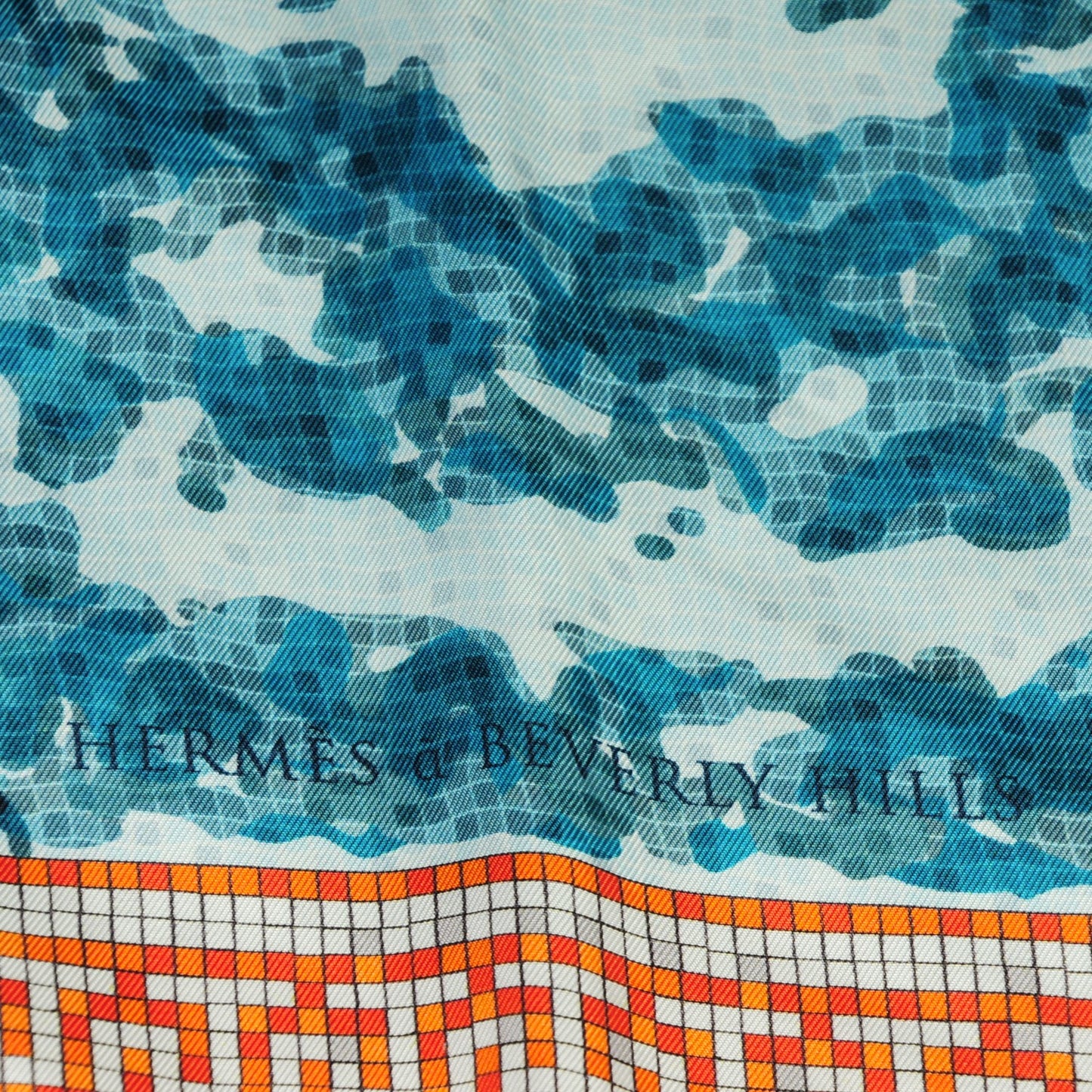 Silk A Beverly Hills Scarf 90 Bleu