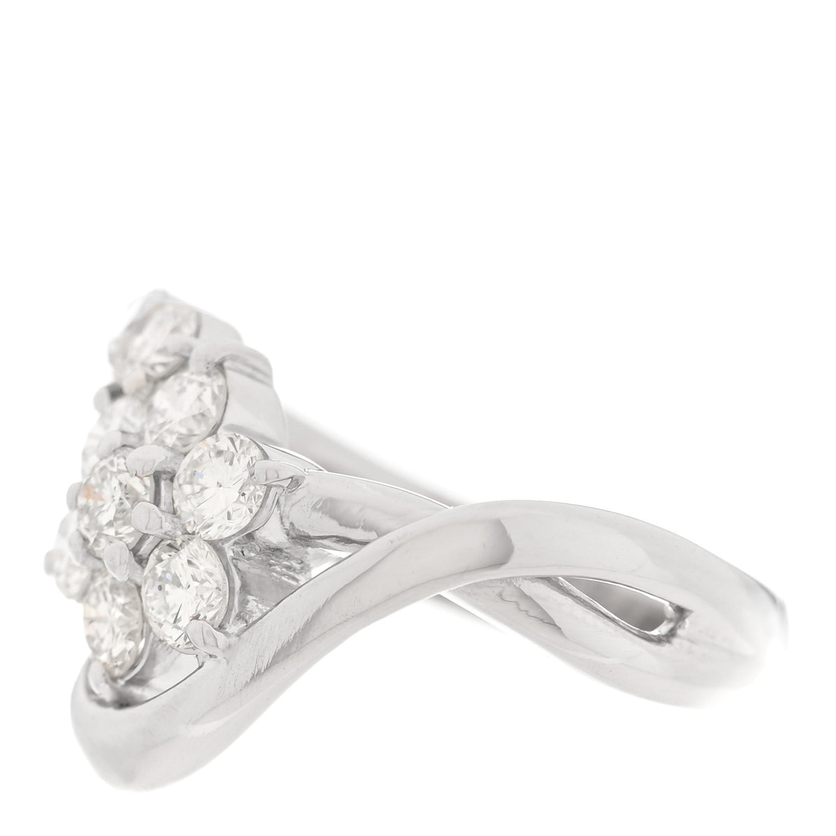 Parker & West by FASHIONPHILE Platinum Diamond 1.06ctw Flower Ring 52 6 3 of 9