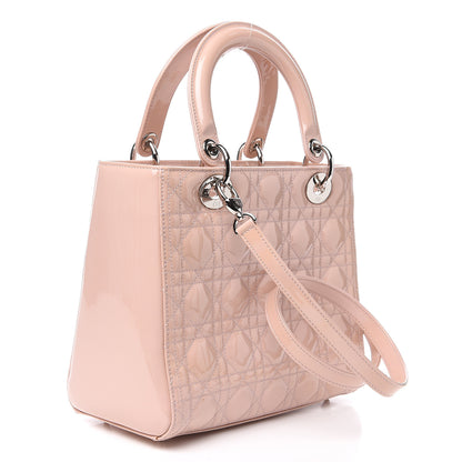 Christian Dior Patent Cannage Medium Lady Dior Rose Clair 2 of 9