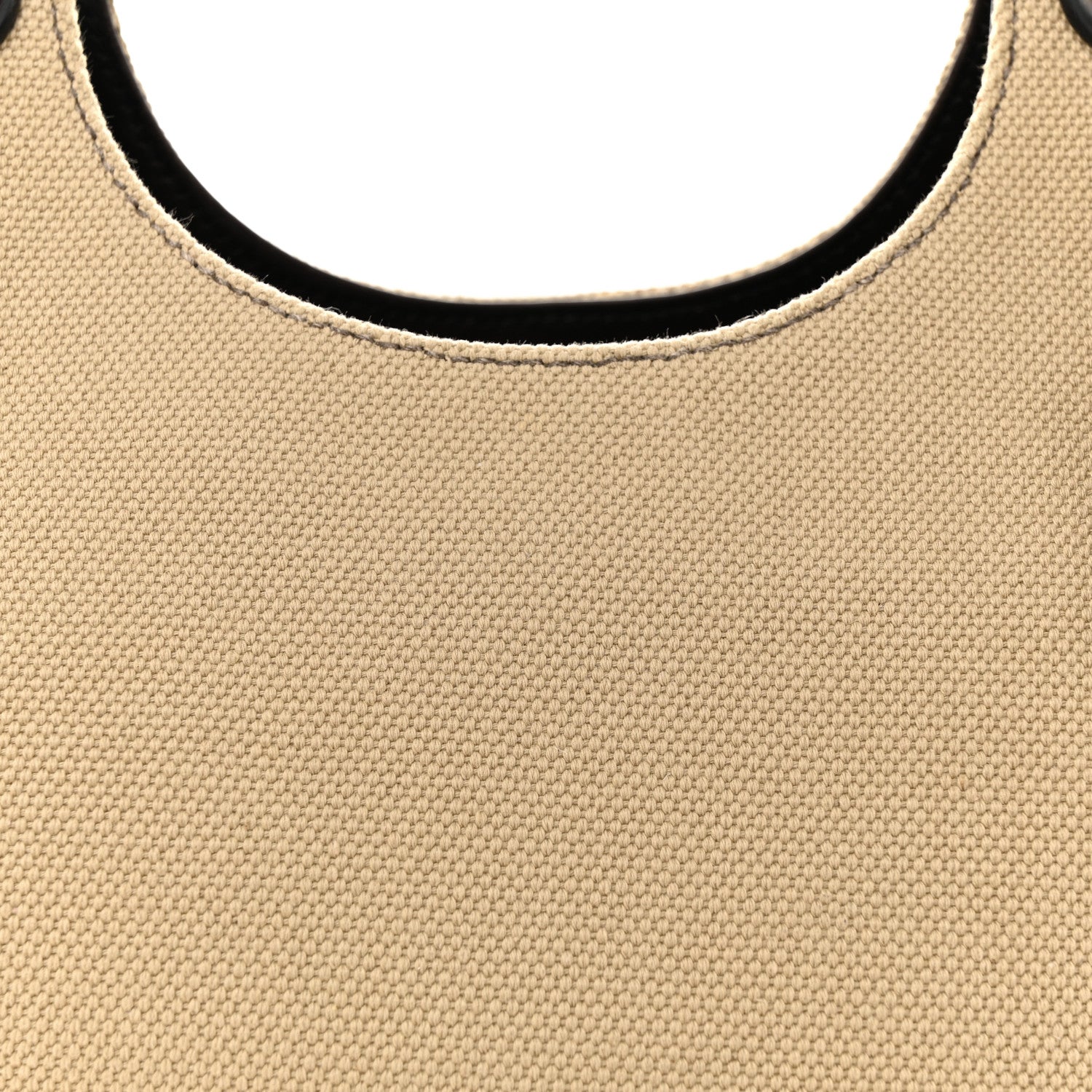 Gucci Canvas Wooden Handle Shoulder Bag Beige 8 of 12