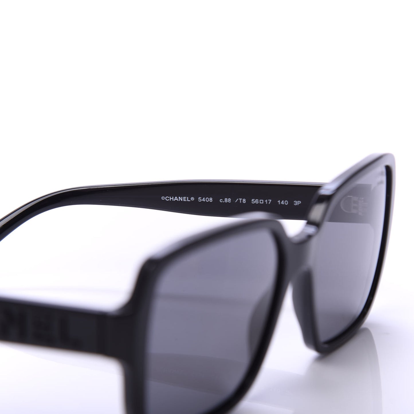 Acetate Polarized Square Sunglasses 5408 Black