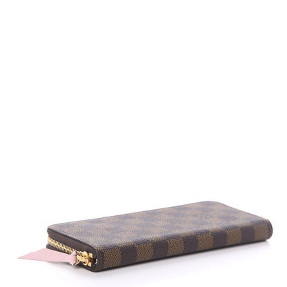 Louis Vuitton Damier Ebene Clemence Wallet Rose Ballerine 4 of 6