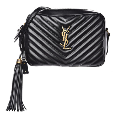 Saint Laurent Calfskin Matelasse Monogram Lou Camera Bag Black 1 of 9