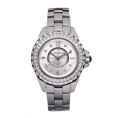 Chanel Titanium Ceramic Diamond Bezel 29mm J12 Quartz Watch 1 of 7