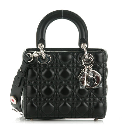 Christian Dior Lambskin Cannage Small Lucky Badges My Lady Dior Black 1 of 6
