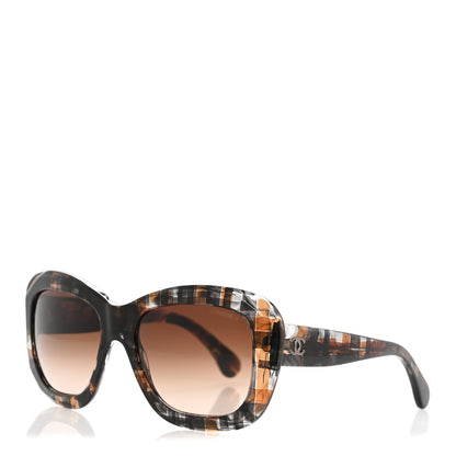 Chanel Acetate Square Plaid Frame Sunglasses 5324 Grey 1 of 7