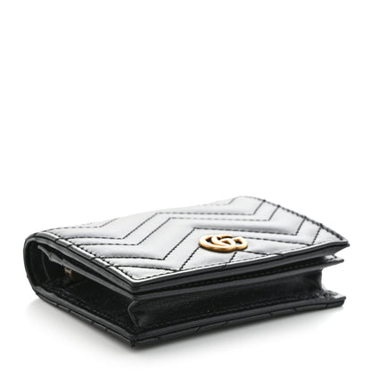 Gucci Calfskin Matelasse GG Marmont Card Case Wallet Black 4 of 10