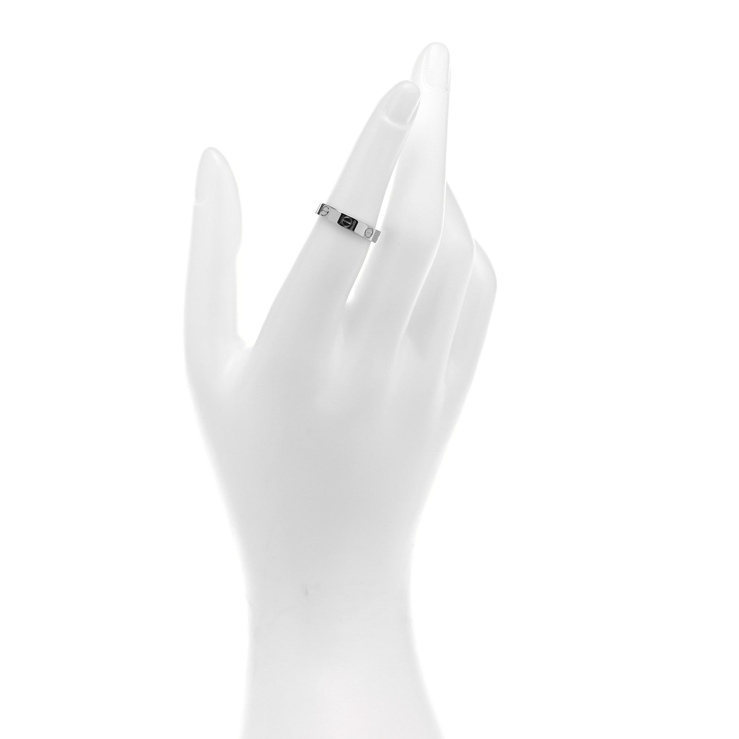 Cartier 18K White Gold 3.5mm LOVE Wedding Band Ring 52 6 2 of 6