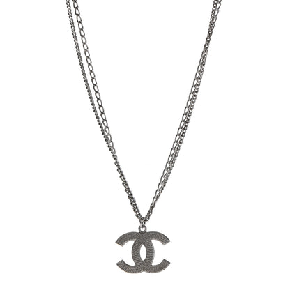 Chanel Double Chain CC Necklace Silver 1 of 6