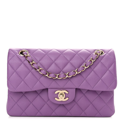 Chanel Caviar Quilted Small Double Flap Purple 1 of 10