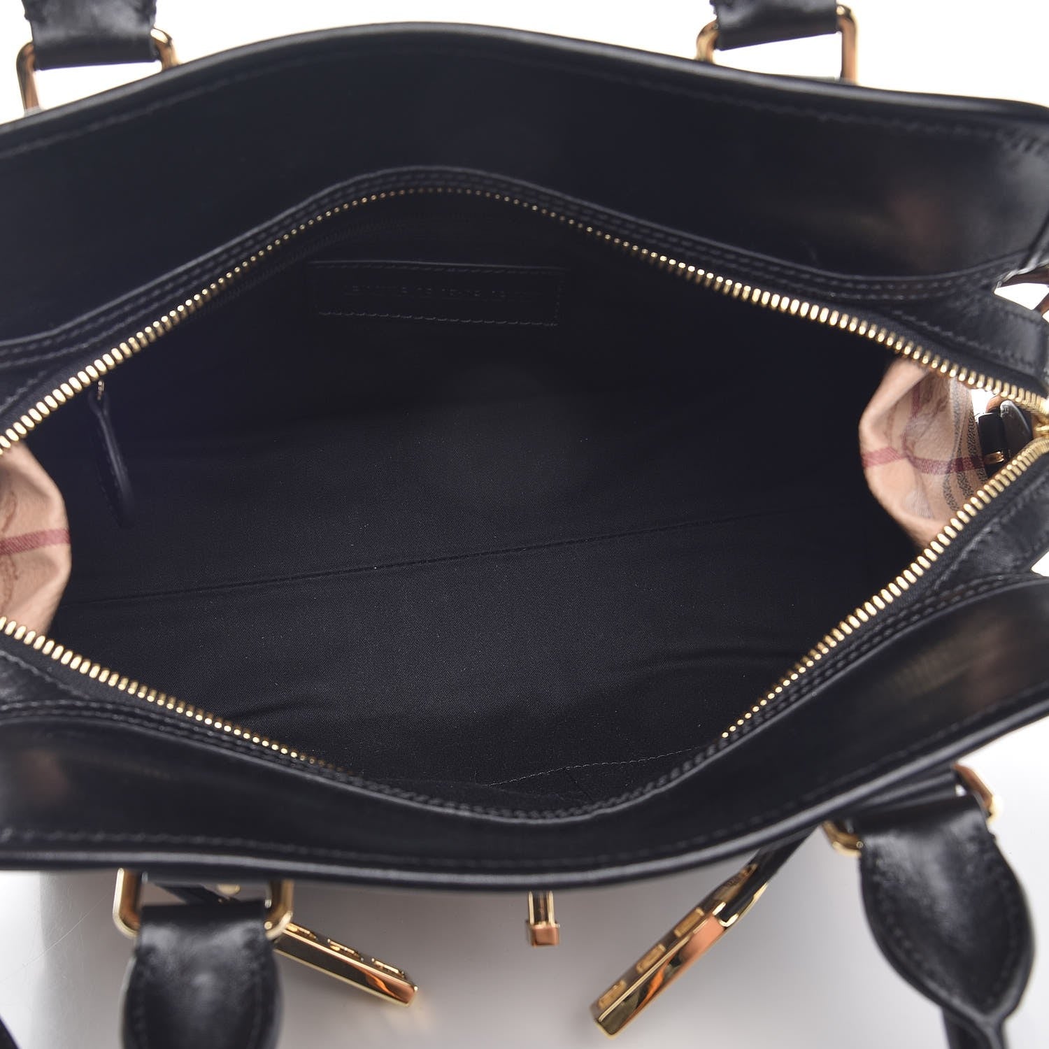 Burberry Haymarket Check Minford Portrait Tote Black 6 of 10