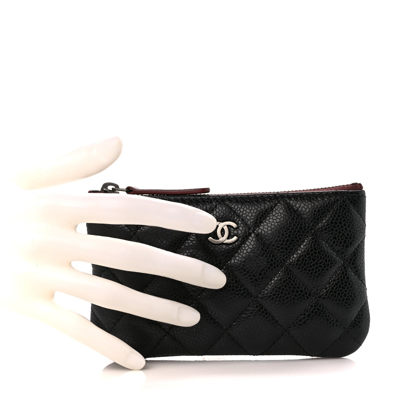 Chanel Caviar Quilted Small Cosmetic Case Black 2 of 10