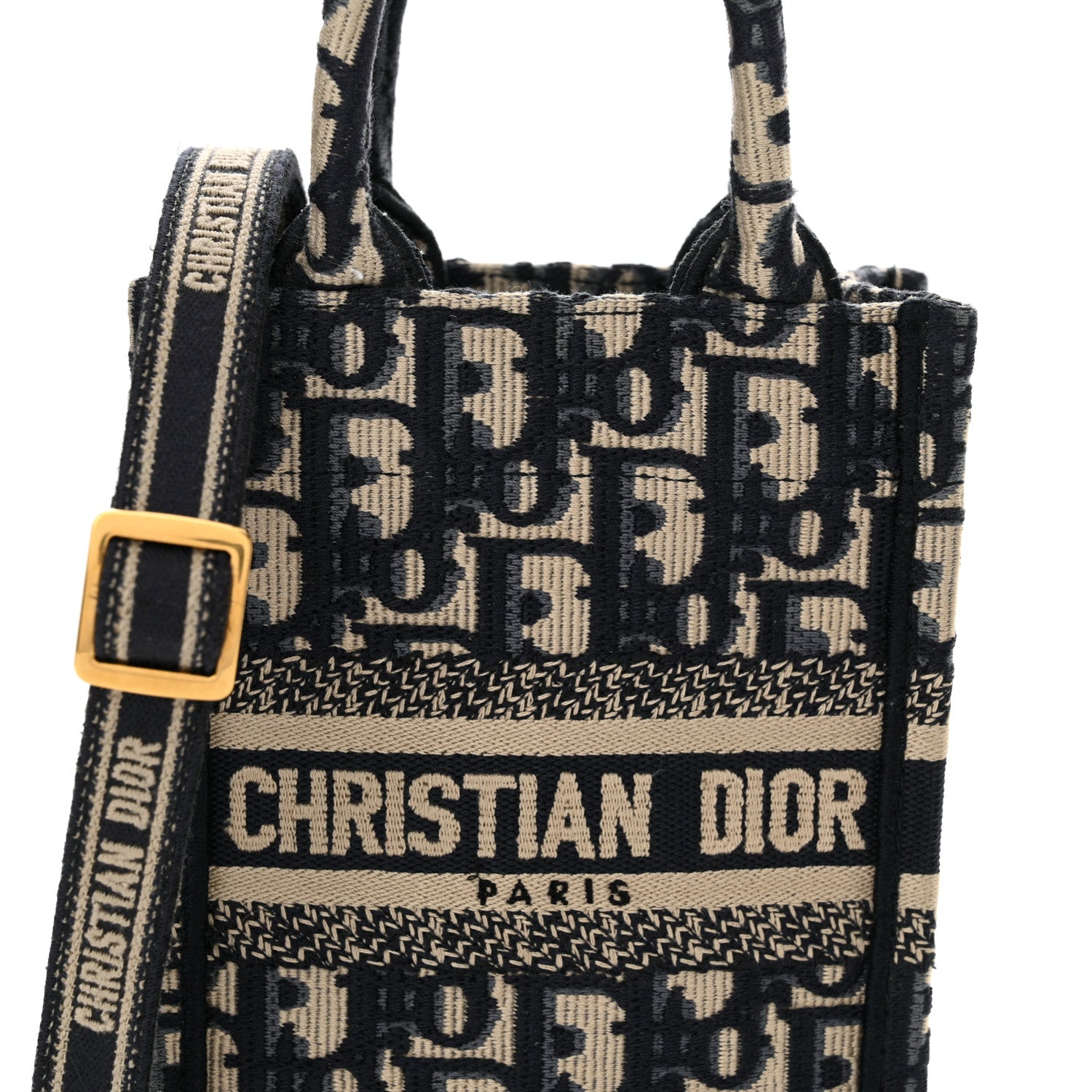 Christian Dior Oblique Mini Book Tote Phone Bag Blue 8 of 11