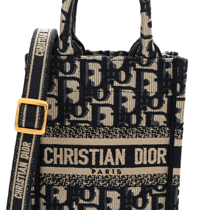 Christian Dior Oblique Mini Book Tote Phone Bag Blue 8 of 11