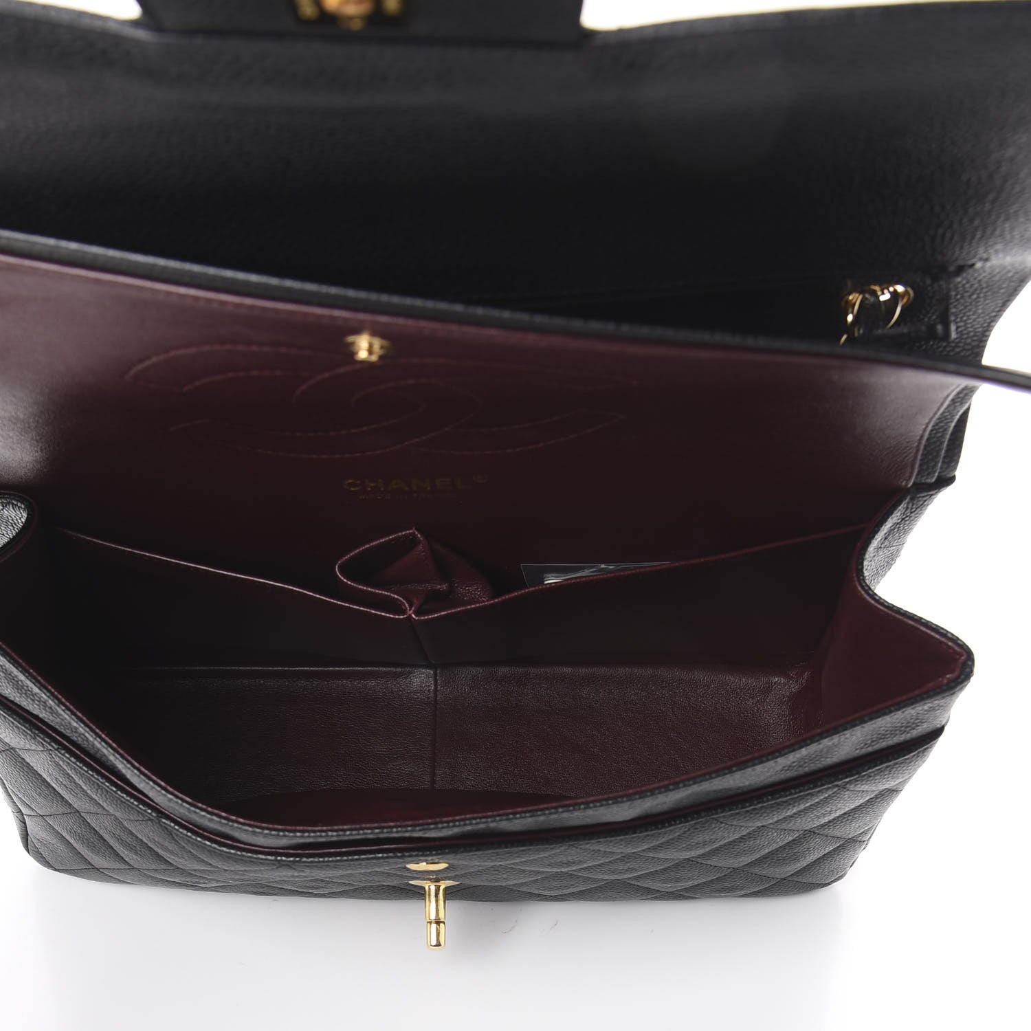 Chanel Caviar Quilted Jumbo Double Flap Black 5 of 11