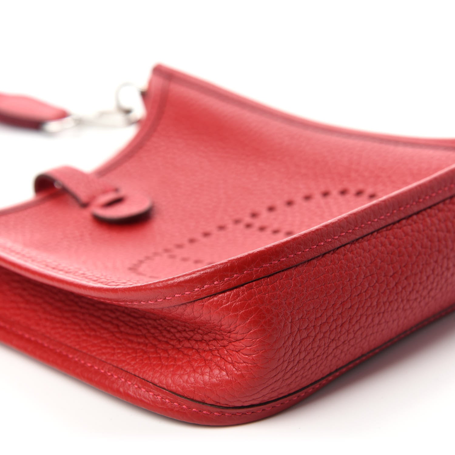 Hermes Taurillon Clemence Evelyne TPM Rouge Casaque 6 of 11