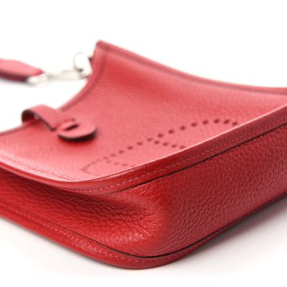 Hermes Taurillon Clemence Evelyne TPM Rouge Casaque 6 of 11
