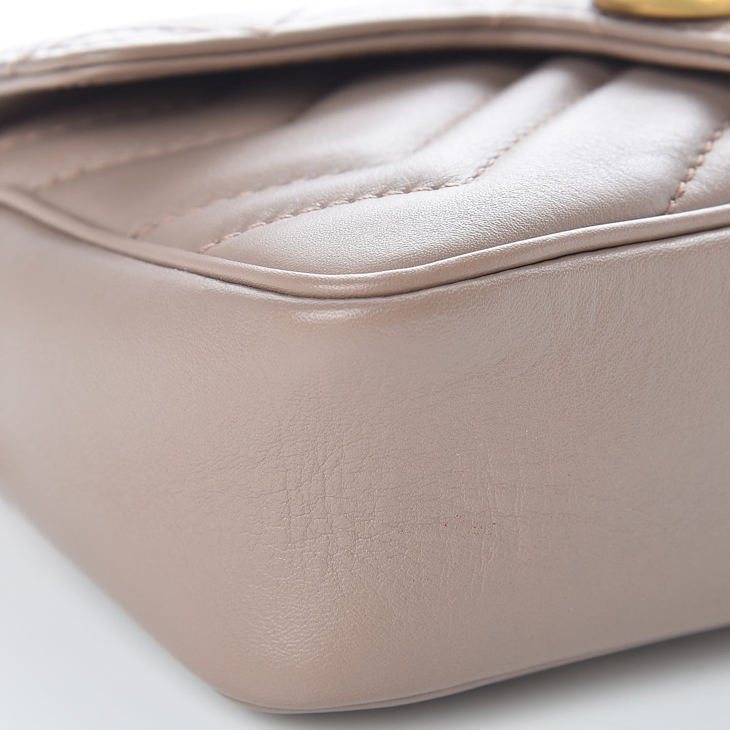 Calfskin Matelasse Super Mini GG Marmont Shoulder Bag Porcelain Rose