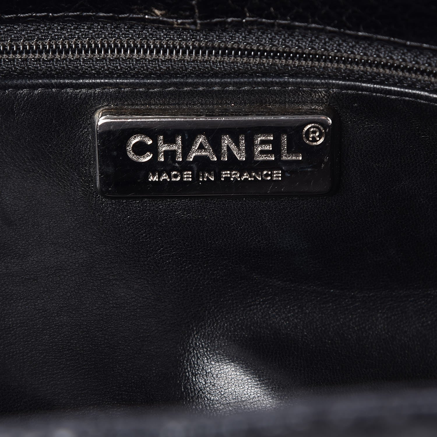 Chanel Lizard Quilted Medium Just Mademoiselle Bowling Bag Black 6 of 7