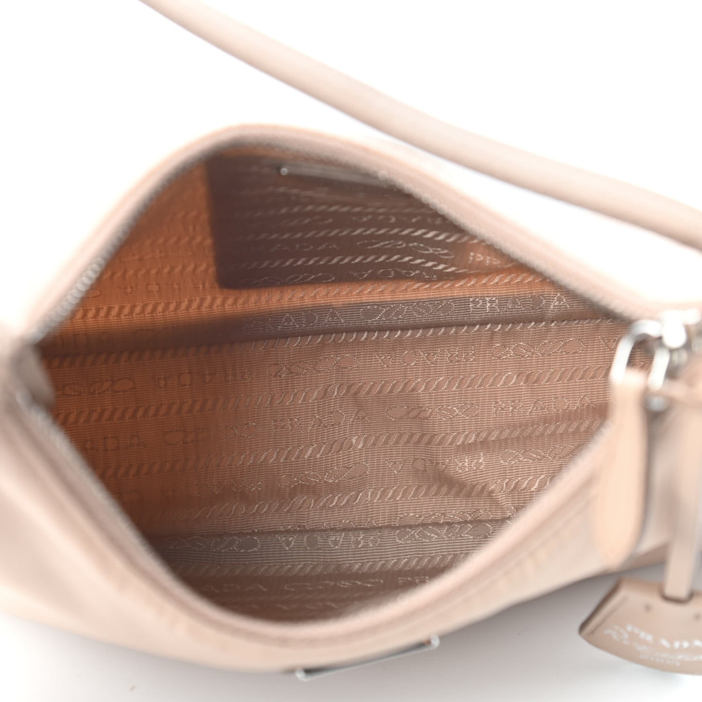 Re-Nylon Saffiano Mini Re-Edition 2005 Bag Cammeo
