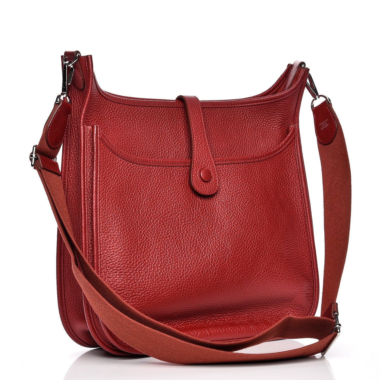 Hermes Taurillon Clemence Evelyne III GM Rouge H 3 of 8
