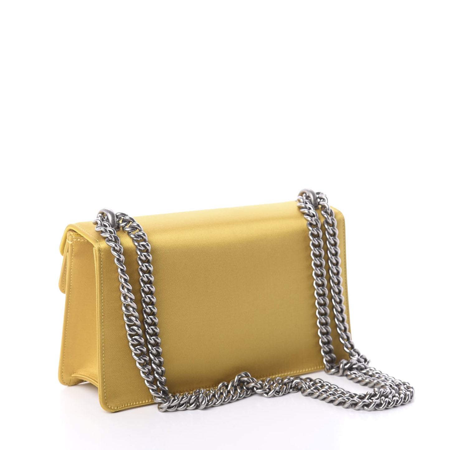 Satin Silk Crystal Small Dionysus Shoulder Bag Gold Black Diamond